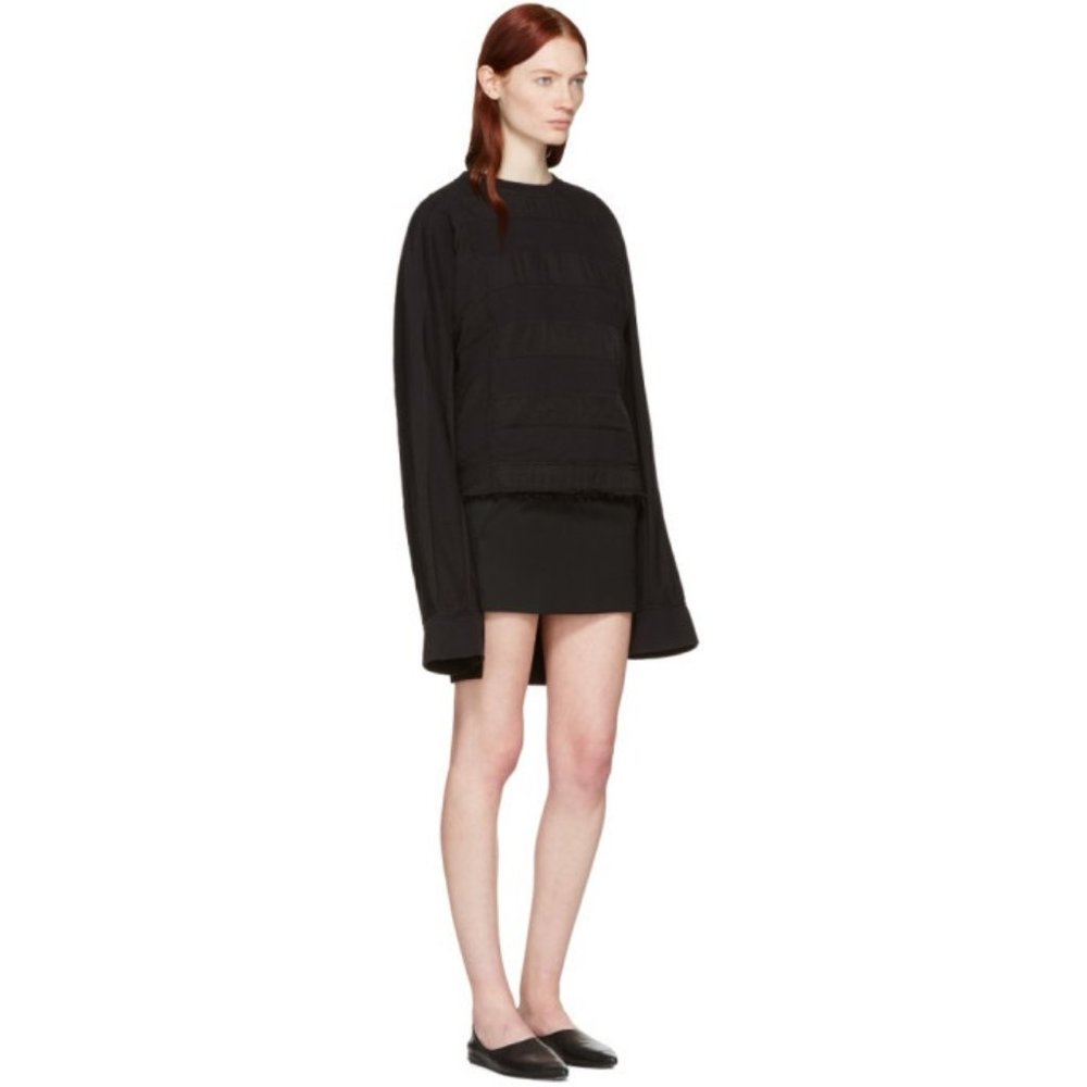 Haider Ackermann Polonium Pullover / Small / Black  Striped-Patchwork Long Arms